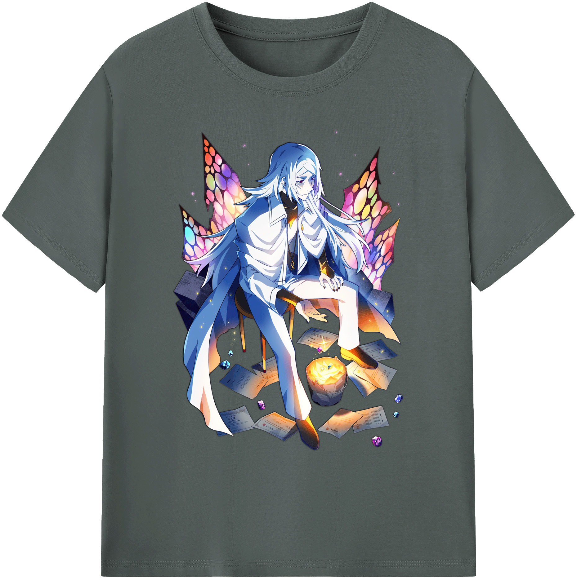 （画像用） 文豪ストレイドッグス Bungo Stray Dogs 綿100％ メンズ半袖Tシャツ｜肌触りやわらか＆通気性